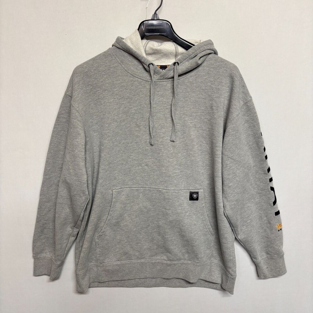 Ariat Rebar Men Pullover Hoodie Sweatshirt Size XL X-Large F24 Gray D136 -28